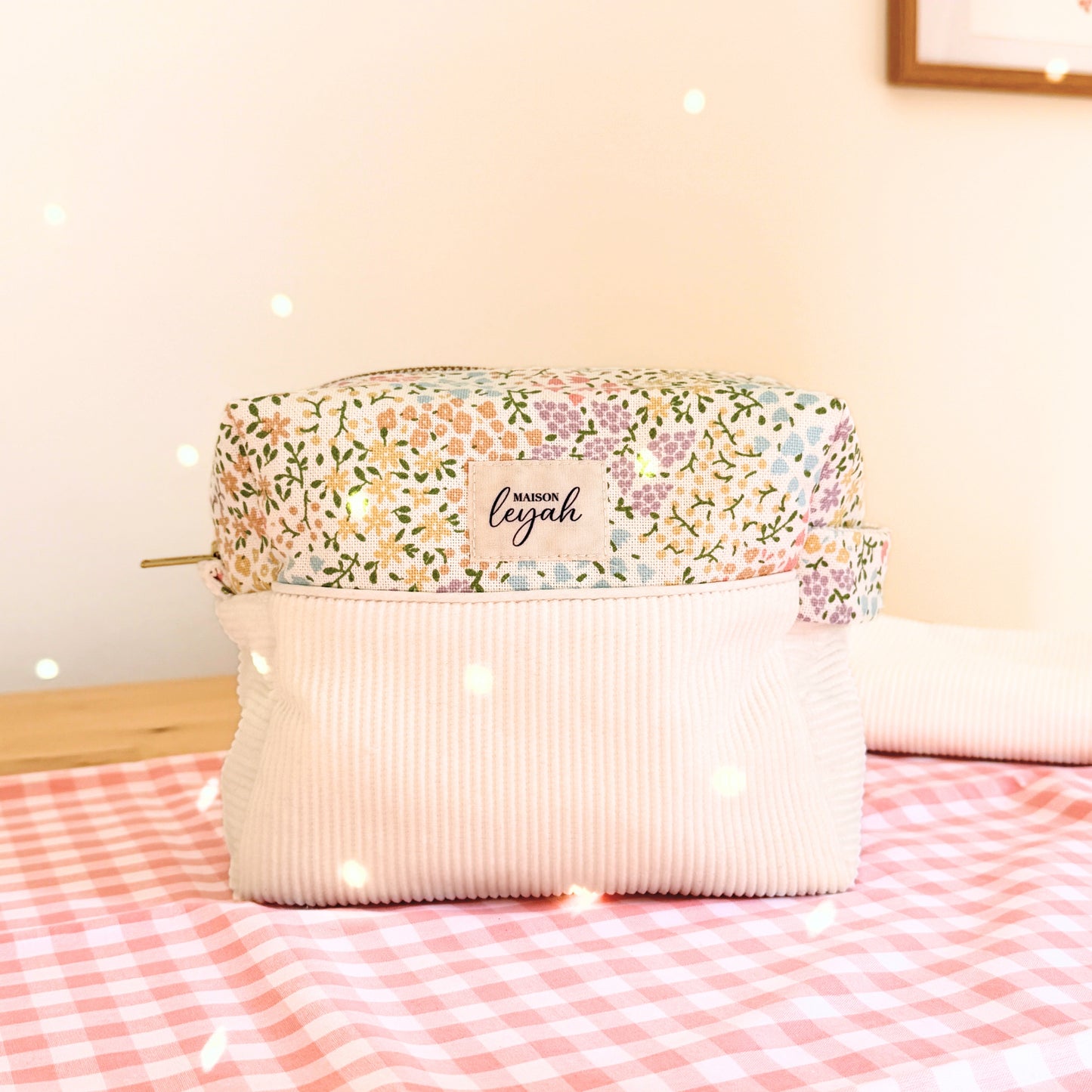 Trousse en velours - Fleurs Colorées