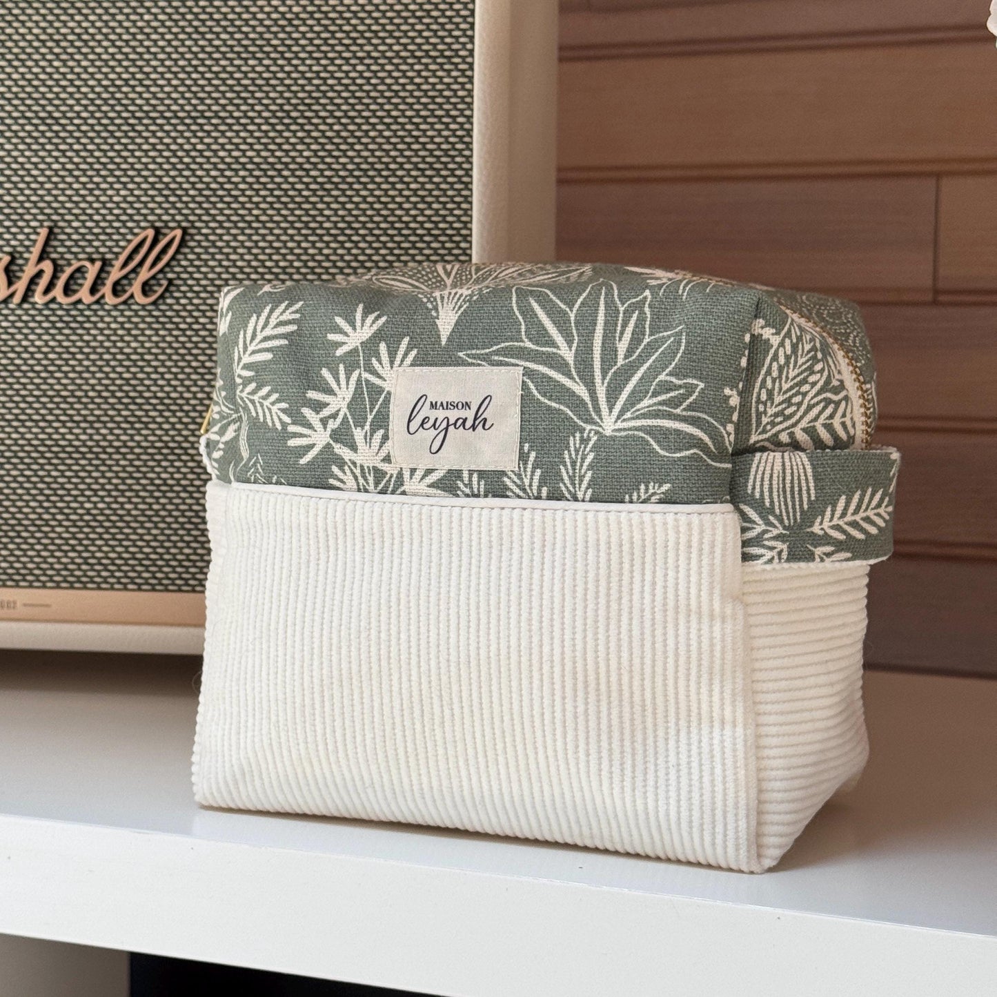 Trousse en velours - Vert Nature