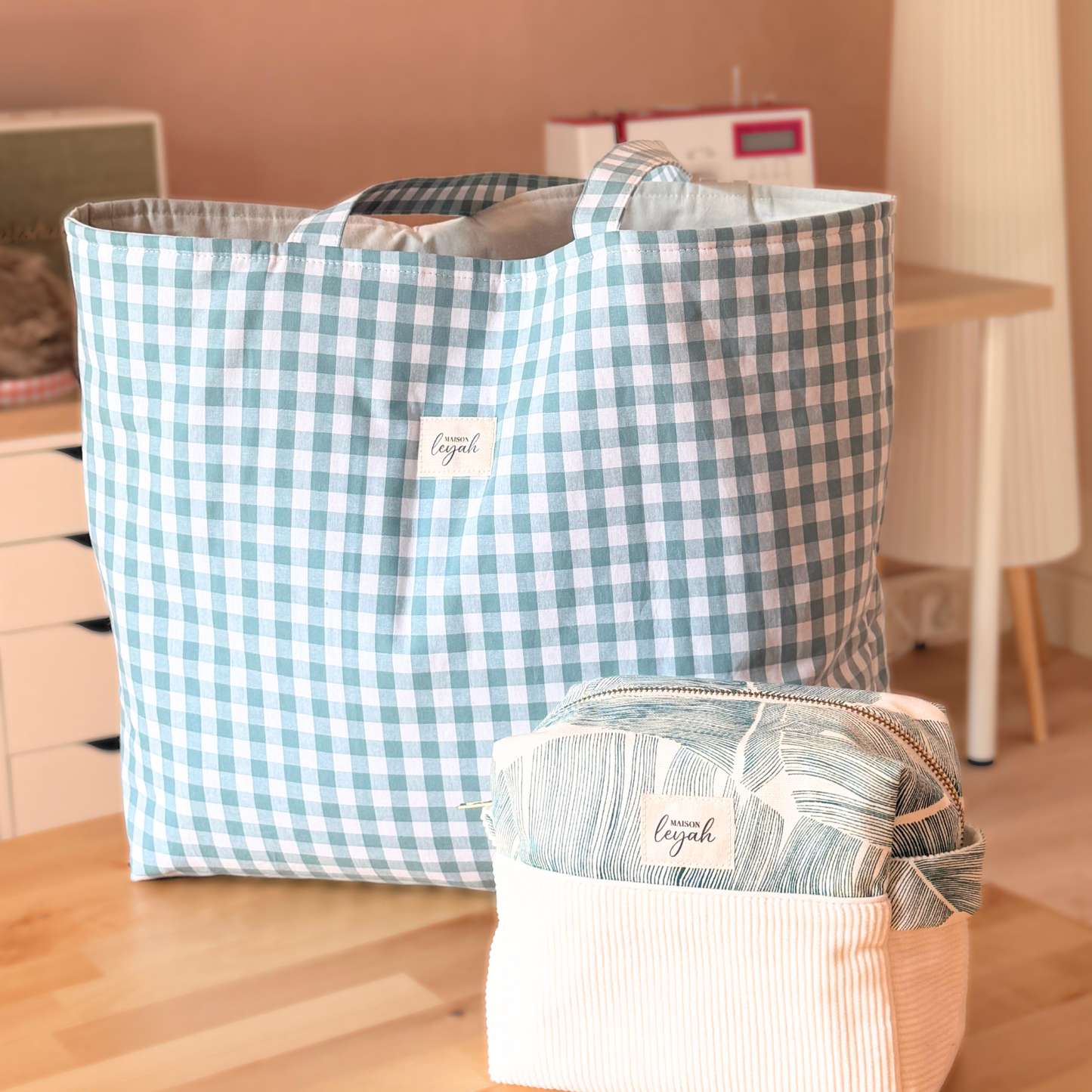 Sac Cabas - Vichy Bleu